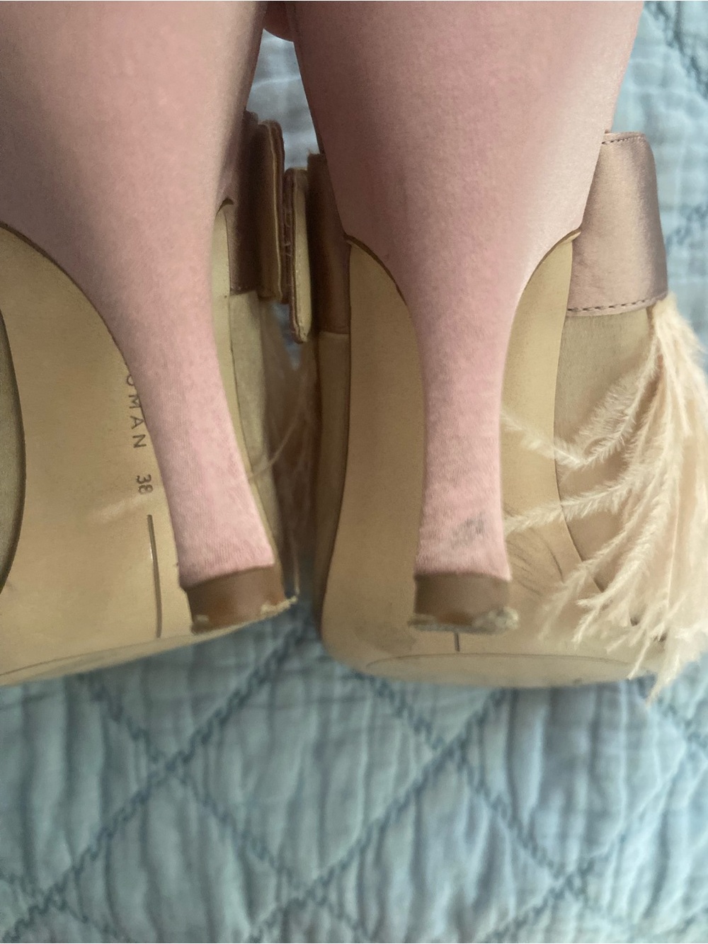 Zara Feather Mules With Rhinestones Size EU 38 - Picture 12 of 12
